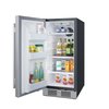 Avallon 15 Inch Wide 33 Cu Ft Compact Refrigerator with LED Lighting and Left Swing Door AFR152SSLH